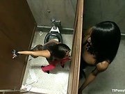 Horny babe sucking her first ts cock