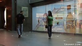 Horny Tranny Whore Sucks And Titty Fucks