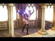 3D anime shemale hard fucking and tittty cumming