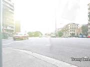 Shemale showed her deep throat