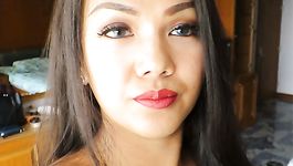 Ladyboy whore takes big fat bare cock in her tight ass