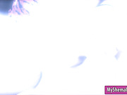 Native American tgirl Roxxie Monroe ass toying and jerking off