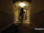 TS Foxxy jumps on giant black cock for the anal ride of her life