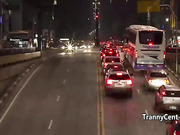 Alurring Asian shemale in sexy costume fucked hard and cums