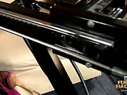 Sexy Nelly tries the fuck machine