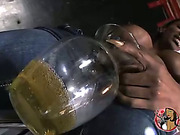 Chocolate tgirl Natalia Coxxx pees and poses