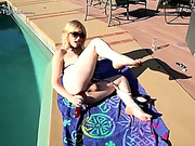 Hot tgirl Vanessa toying her tight butt