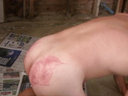 Kinky black shemale fucking her submissive male slave