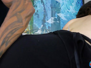 Petite trans babe Camila Dolly bounces on monster black cock