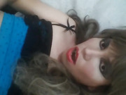 Hot trans babe cums in her own mouth