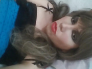 Hot trans babe cums in her own mouth