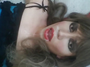 Hot trans babe cums in her own mouth