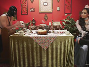 Naughty gimp bum fucked by shemale mistress Jessica Fox