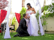 Tranny bride Chanel Santini cock sucked and fucked by husband