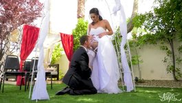 Tranny bride Chanel Santini cock sucked and fucked by husband