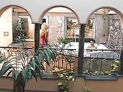 Blonde Tbabe bends over for wild bare fucking