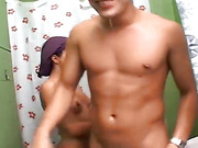 Inviting brunette tranny fucks his butt quite hard