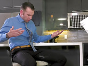 TS maid Monica Conti banged in the kitchen