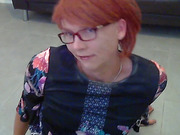 Redhead tgirl eats her cum