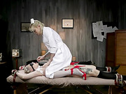 Horny girl gets her pussy nailed by TS nurse Lena Kelly