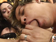 Big cock tranny hottie fucks this bottom dude hard