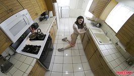 Shemale babe Jessy Bells got her ass destroyed on the floor