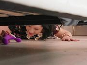 Stunning shemale Aubrey Kate fucks the neighbour girl