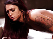 TS Khloe Kay rides him hard before getting facialed