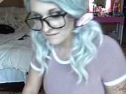 Busty Bailey Jay gives head and gets messy facial cumshot