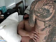 Tattooed Danni Daniels fucked hard in live webcam show