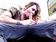 Mature crossdresser Vanessa Carmichael slammed in a hotel room