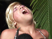 Hot Latina tranny fucks this sissy guy and cums on his face