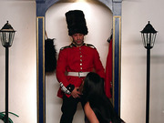 Bianka Nascimento cums as she rides the royal guard's big cock