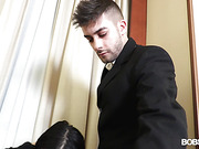 Chubby tgirl Daniela getting hard ass fucked