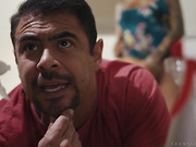 TS housewife Foxxy fucking with the plumber