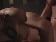 Redhead TS Aspen Brooks tops her BF on a romantic date