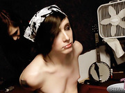 Ada Black gets tied up and double fucked by two tgirls