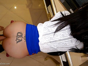 Sexy ladyboy secretary fucked bareback in POV