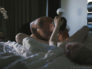 Petite blonde tgirl Ella Hollywood enjoys passionate anal fucking