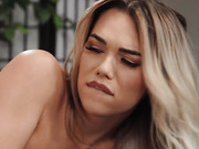 Sultry blonde tgirl Emma Rose taking a long anal fuck