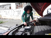 Dany Barony takes some huge dick up that tight horny ass