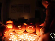 Danni goes dirty with pumpkins