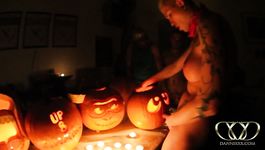 Danni goes dirty with pumpkins