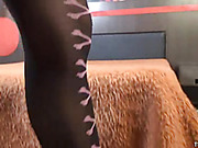 Busty blonde shemale Rafaella Ferrari jerks off