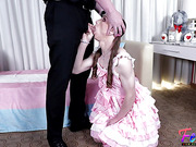 Submissive crossdresser Lilith Gray turned into a sex pet