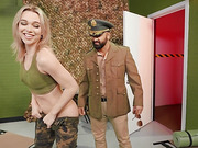 Sexy tgirl Emma Rose in spy uniform gets her nice ass fucked