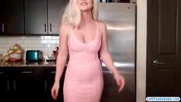 Most beautiful blonde tgirl posing on her webcam