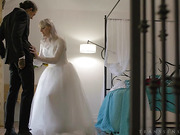 Slim blondie tgirl Lianna Lawson anal fucked in a hot threesome