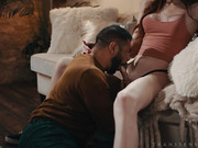 Slender trans babe Tori Easton fucks hairy hunk