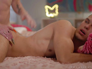 Tgirl beauty Janie Blade tops her new boytoy